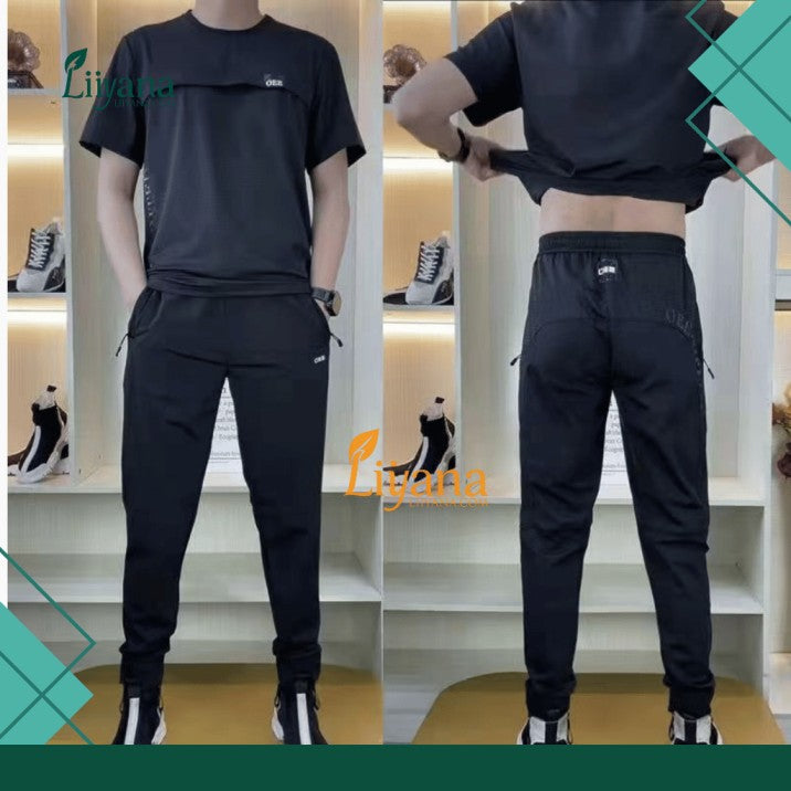 Men's athletic slim-fit track pants