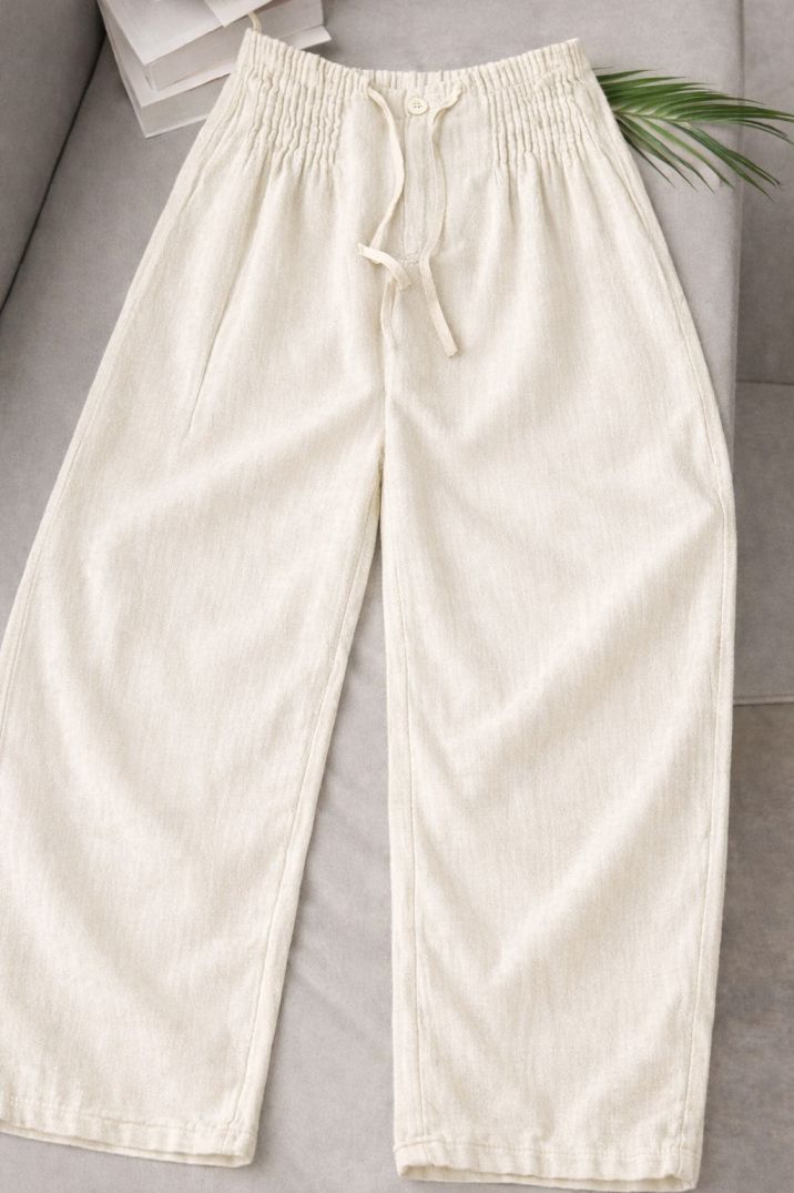 Women Soft Remi Pleated Comfort Pants-1pcs