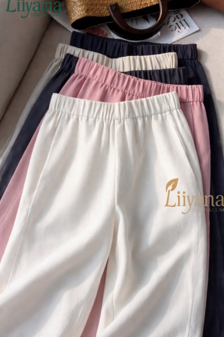 Liiyana women Remi Cotton Premium Wide Leg Pants 1pcs