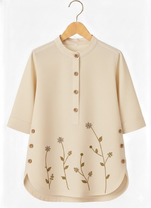 Irani Floral Embrodery Tunic Top