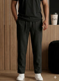 Men's Drawstring Elastic Waist Linen Trousers