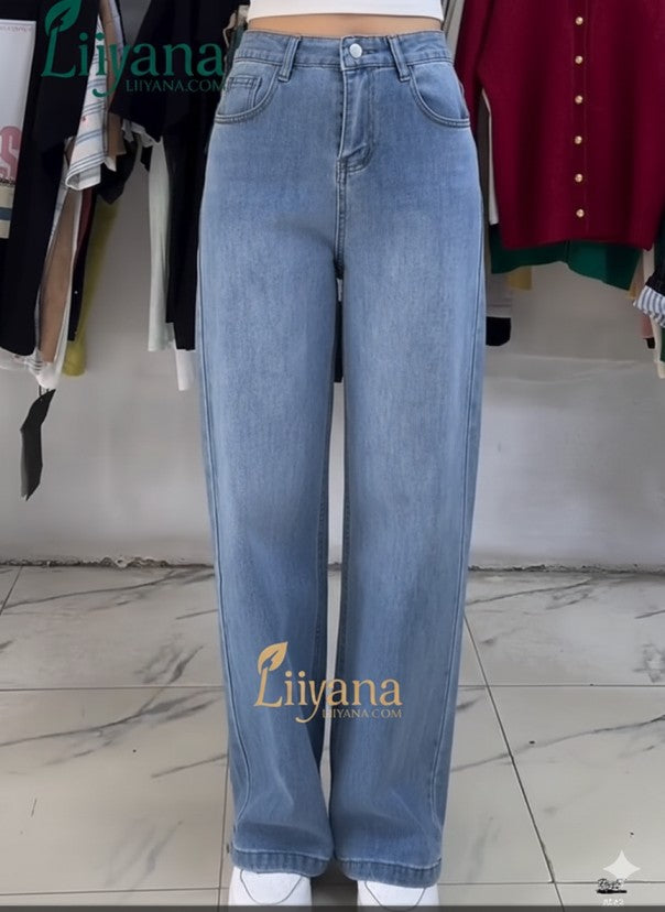 Liiyana High-Rise Wide-Leg Denim