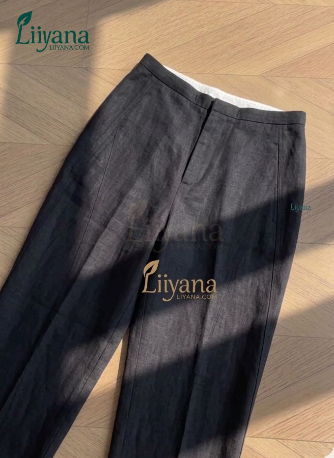 Premium Linen Wide Leg Pants (Soft Pastel Collection)