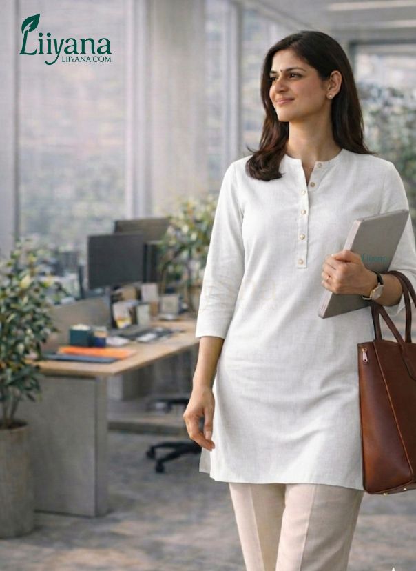 Elegant Linen Kurti